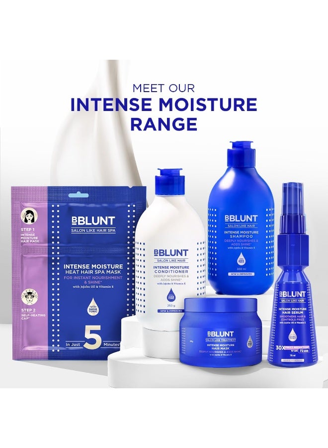 Bblunt Intense Moisture Hair Combo | Shampoo + Conditioner + Hair Mask | Moisturizes & Hydrates | Deeply Nourishes | Adds Salon-Like Shine | For Men & Women | 300 ml + 250 g + 250 g - Image 4